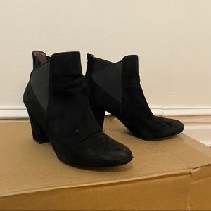 BCBGeneration black suede chelsea boots high heel